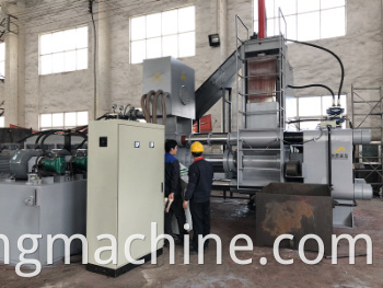Y83W-1000 Horizontal Automatic Steel Chips Briquetting Machine Line